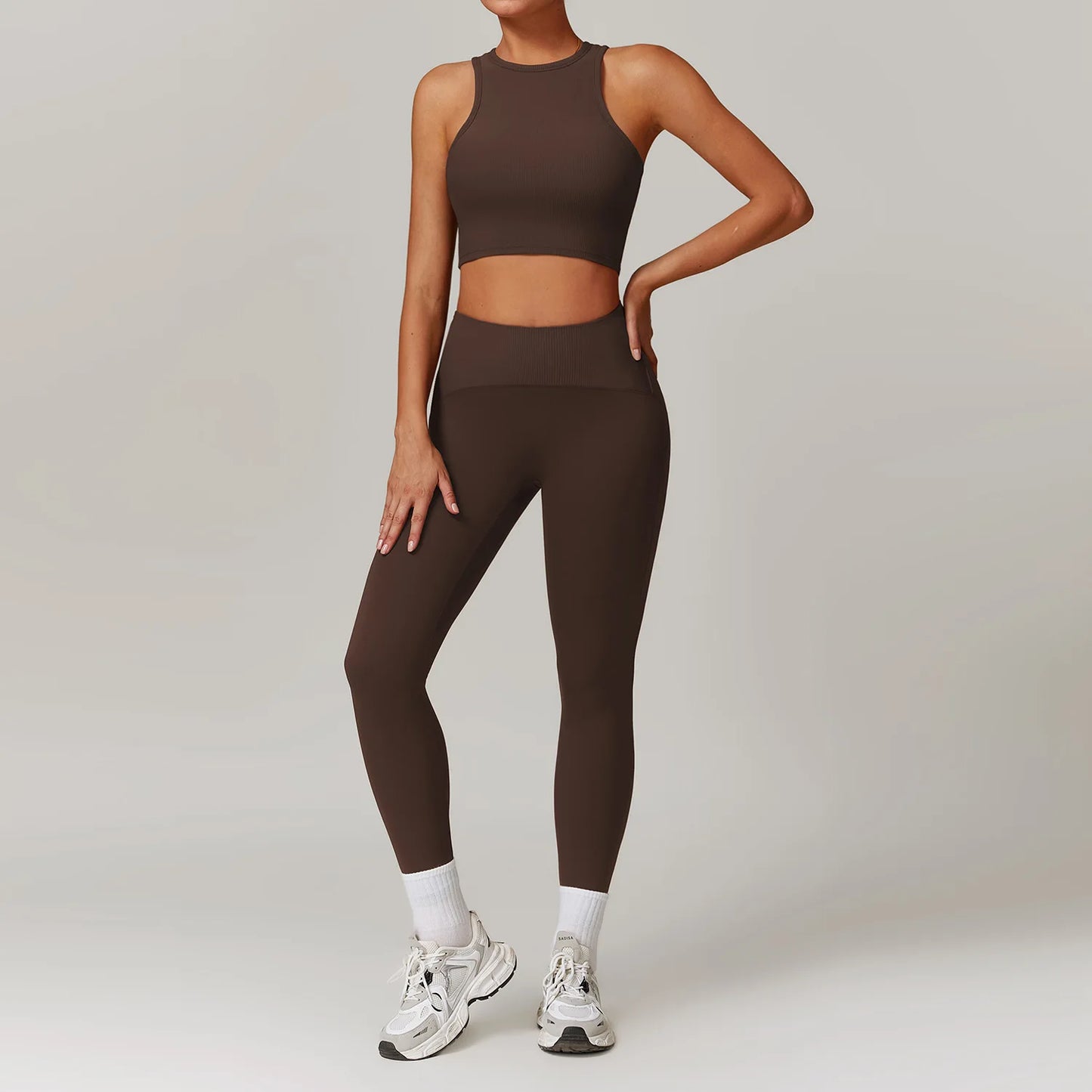 Women Yoga Set Jacket Bra Leggings