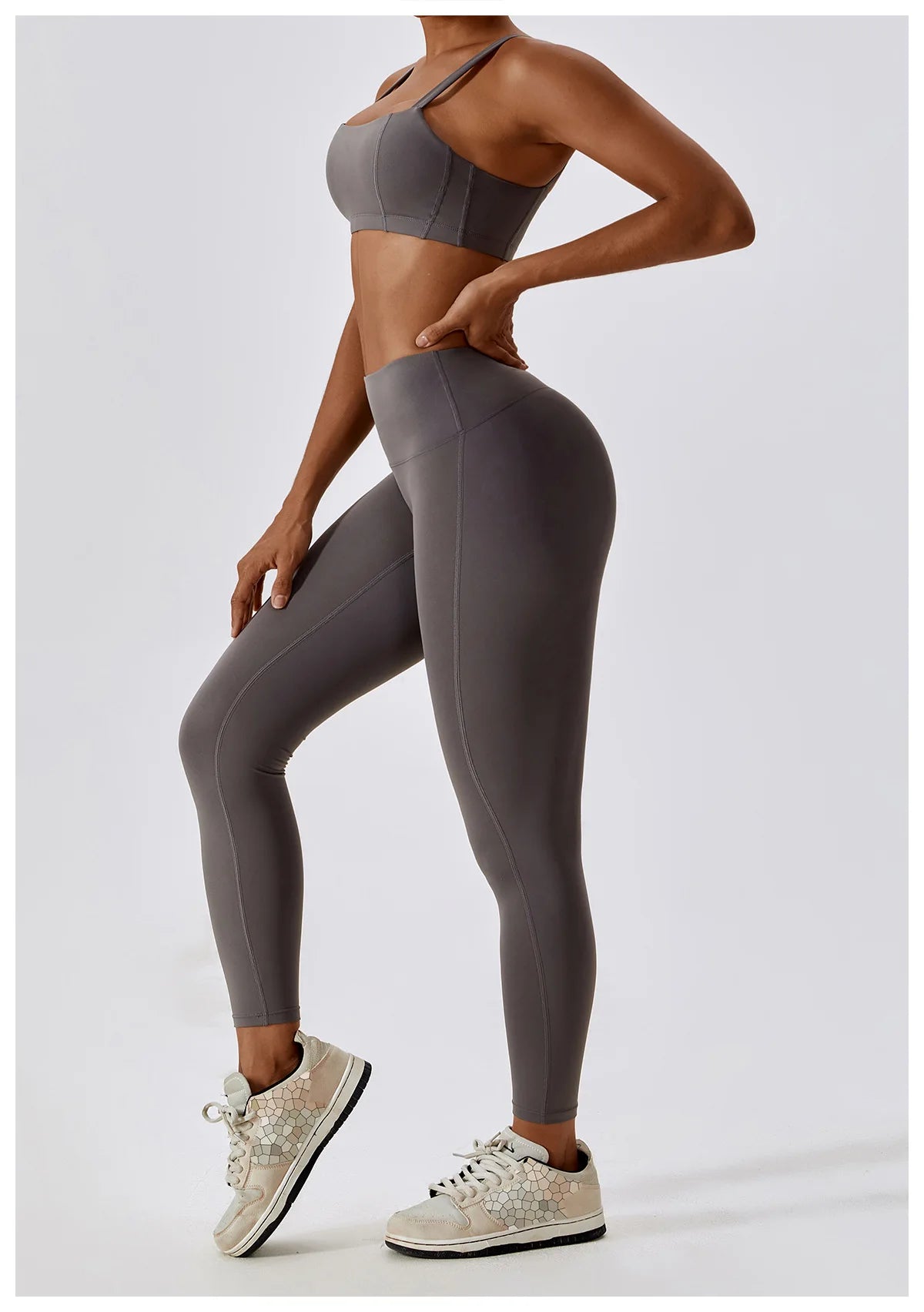Women Yoga Set Nude Bra Leggings