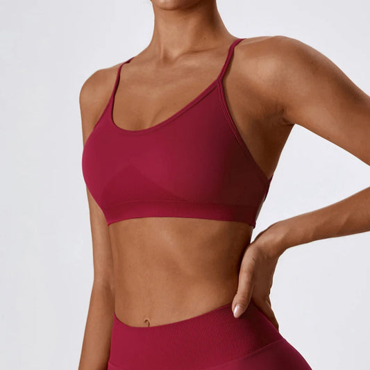 Women Sports Bra Cross Strap