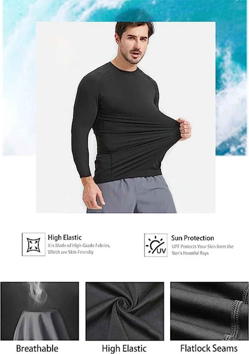 Men Compression Shirt Long Sleeve Spider Print