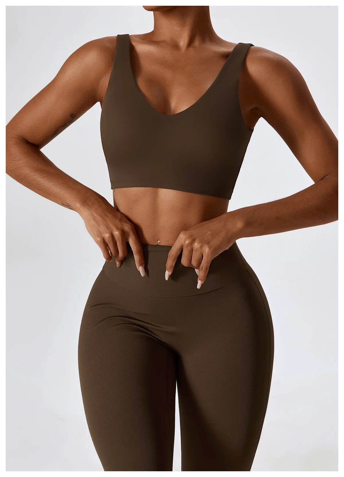 Women Tracksuit Yoga Set Crop Leggings