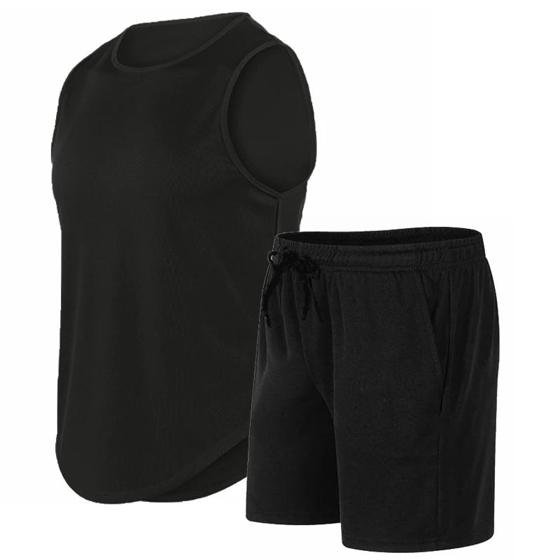 Men Sports Vest Shorts Set