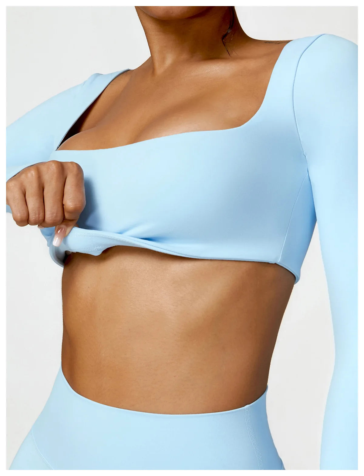 Women Yoga Set Long Sleeve Bra Leggings