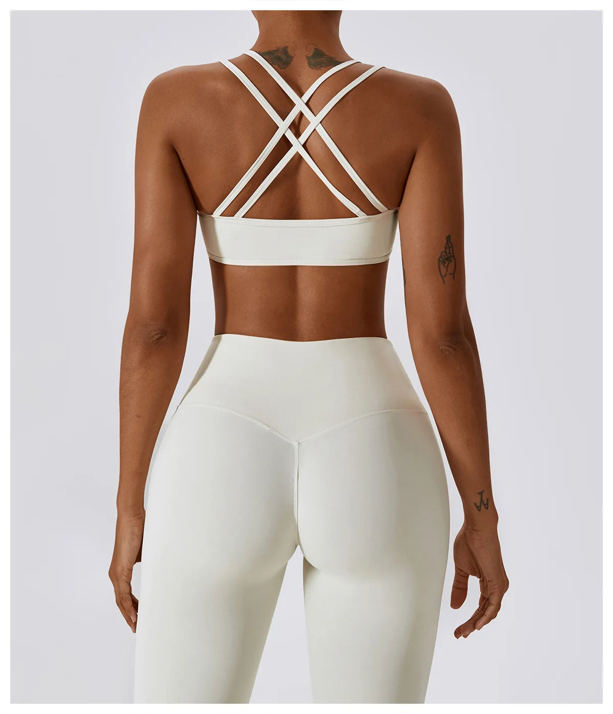 Women Yoga Set Nude Bra Leggings