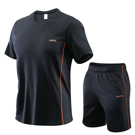 Men Sports Set Shirt Shorts