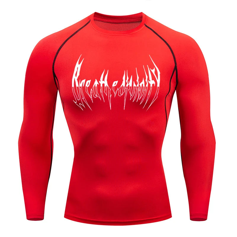 Men Compression Shirt Black Long Sleeve