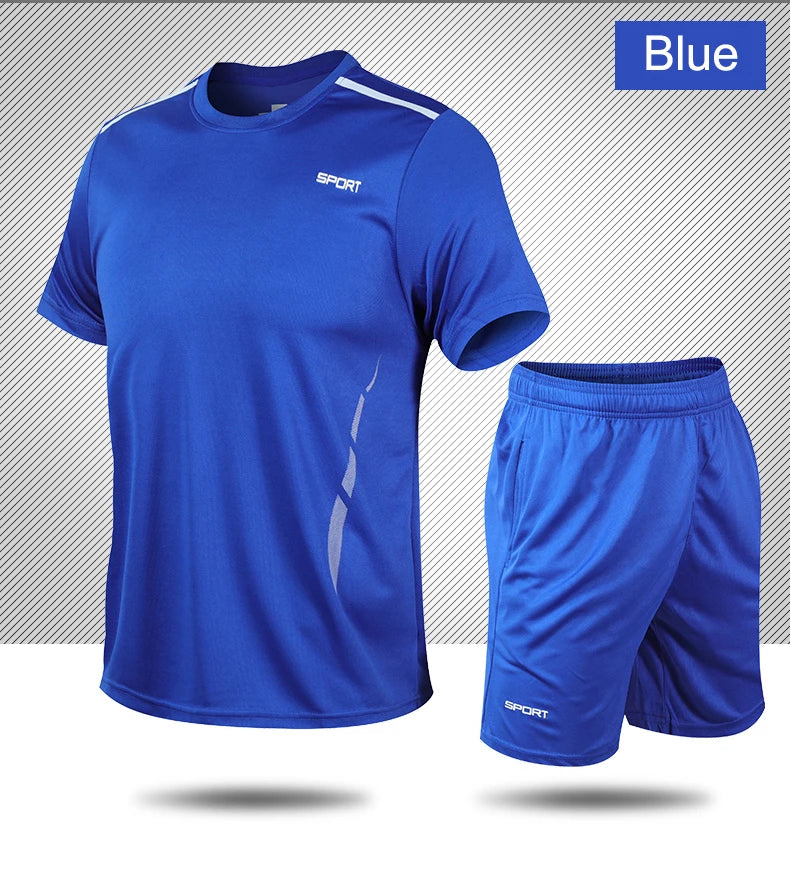 Men Running Set Shirt Shorts