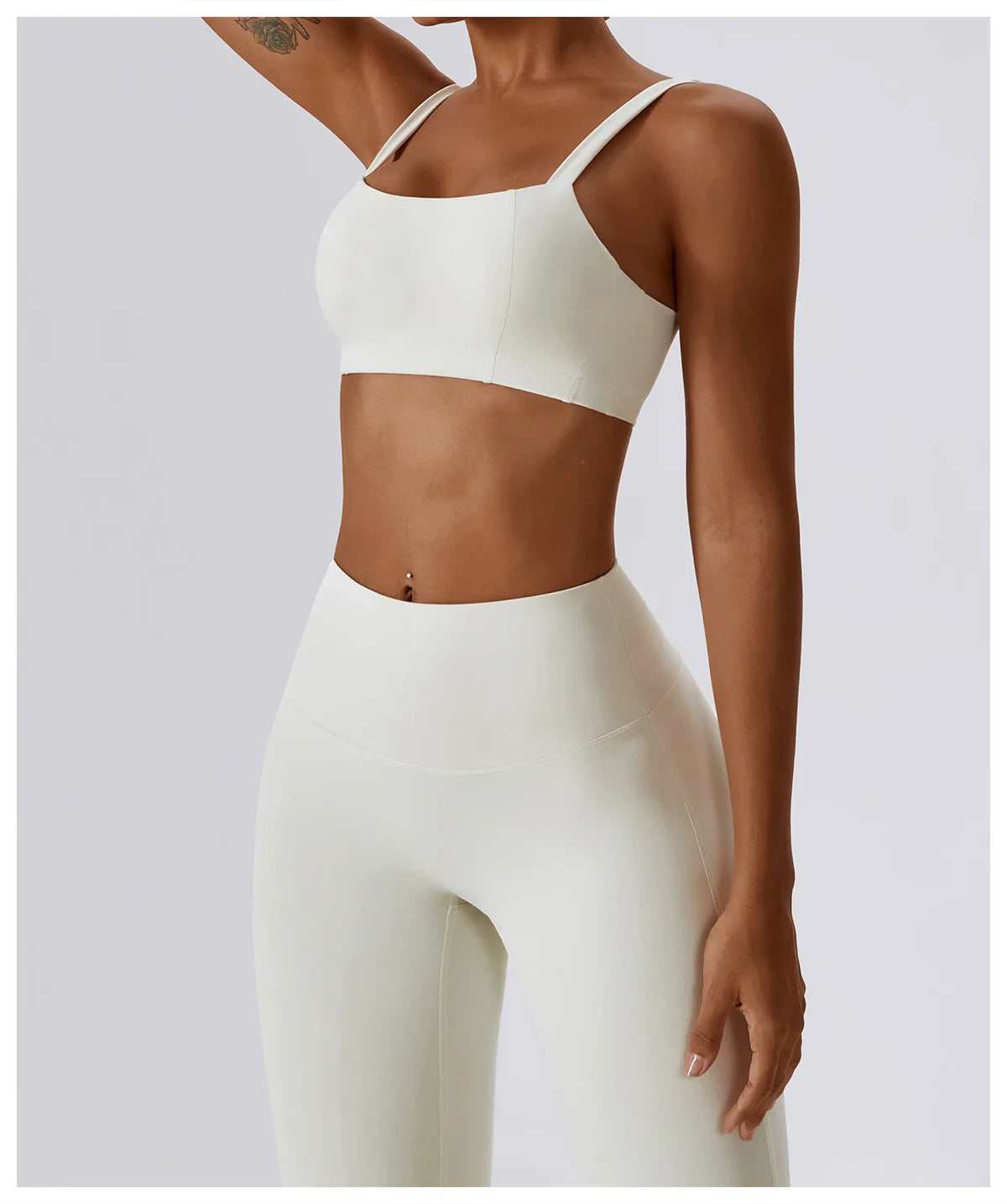 Women Yoga Set Nude Bra Leggings