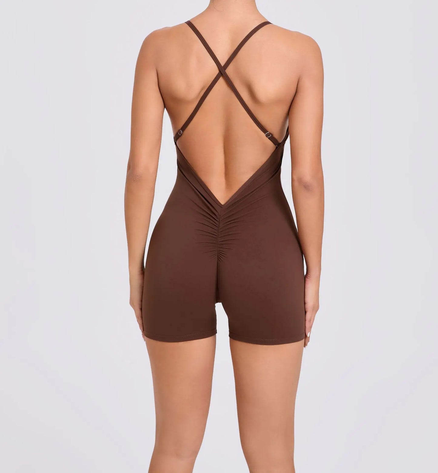 Women Yoga Set Shorts Jumpsuit