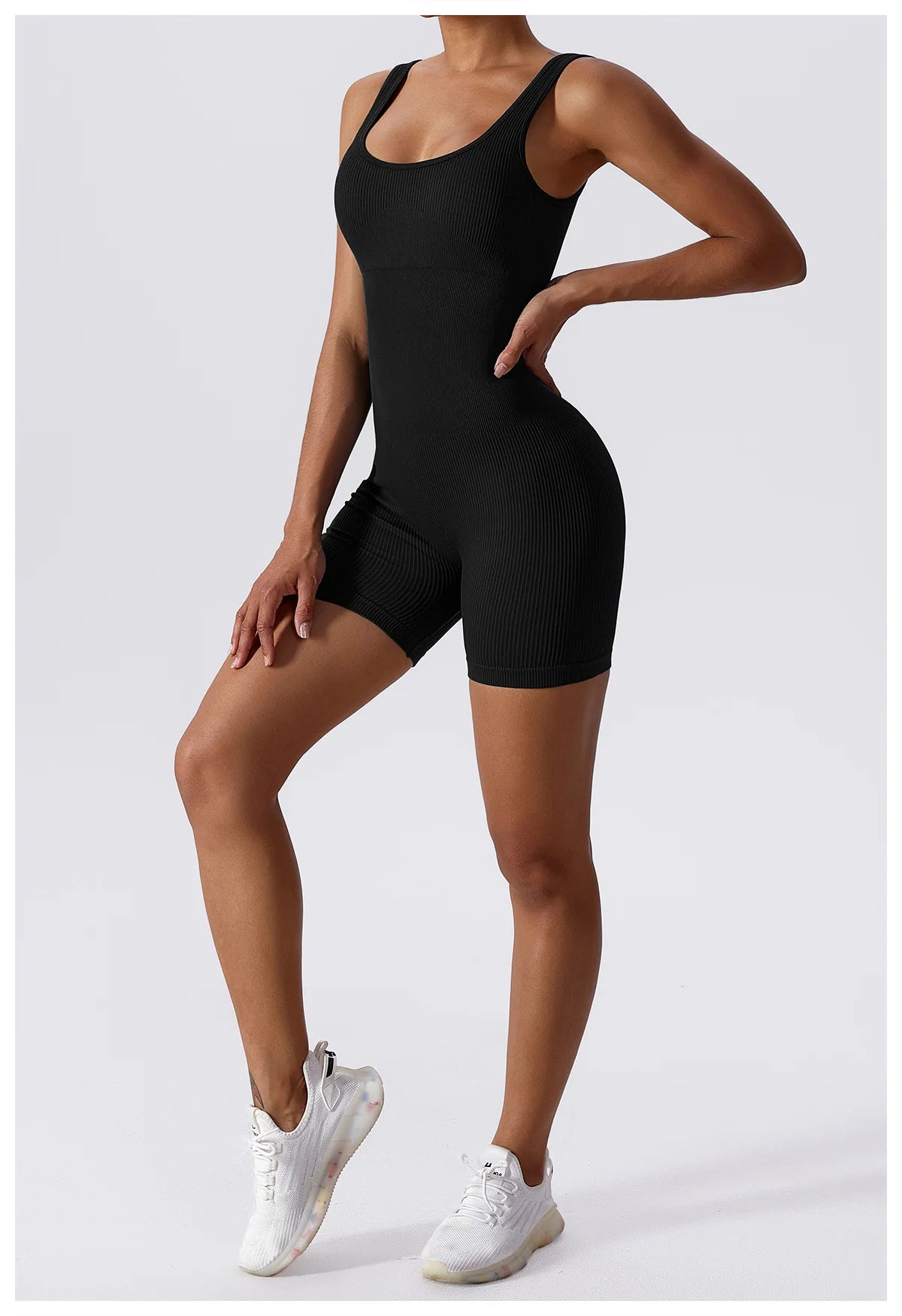 Women Jumpsuit Ribbed Yoga Tracksuit
