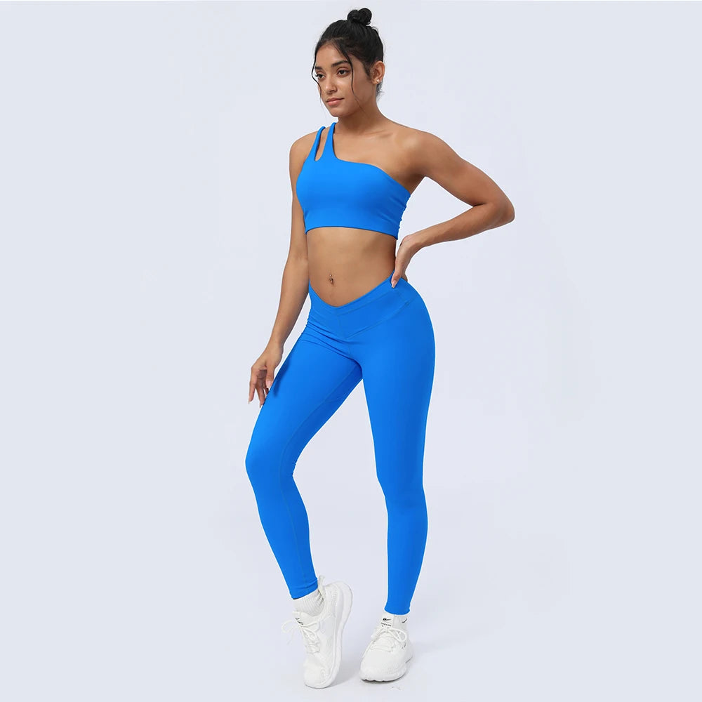 Women Sports Bra One Shoulder