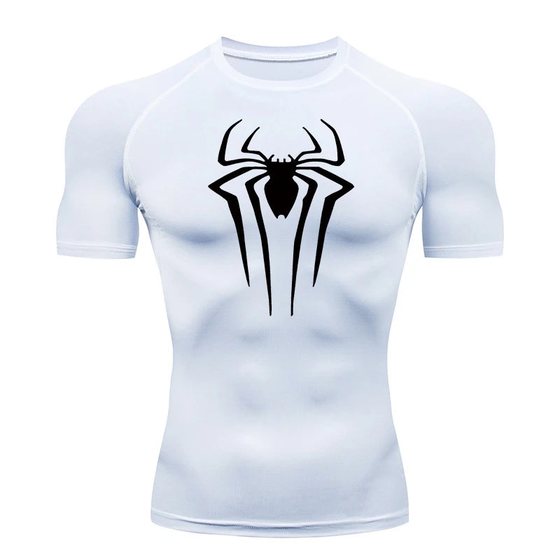 Men Rash Guard Shirt Short Sleeve