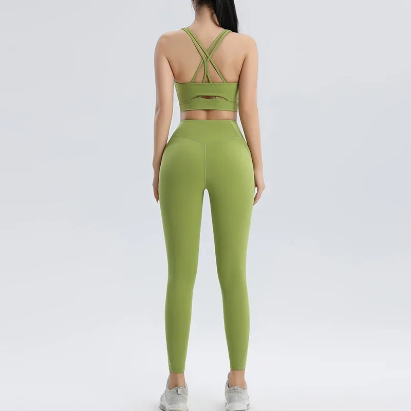 Women Yoga Set Bra Pants