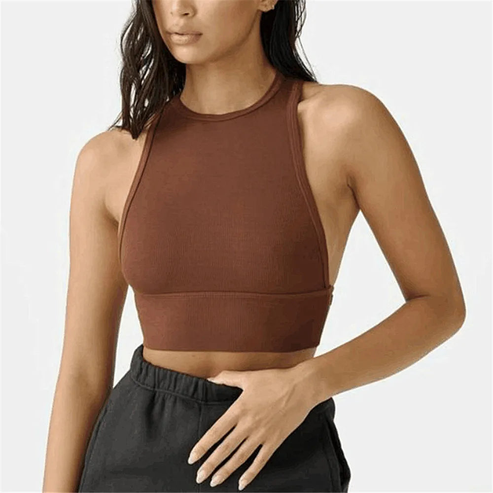 Women Sports Bra Strap Nylon Vest
