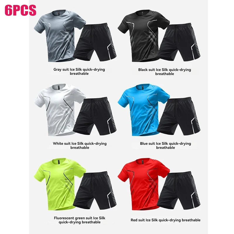 Men Sports Set Oversized Running