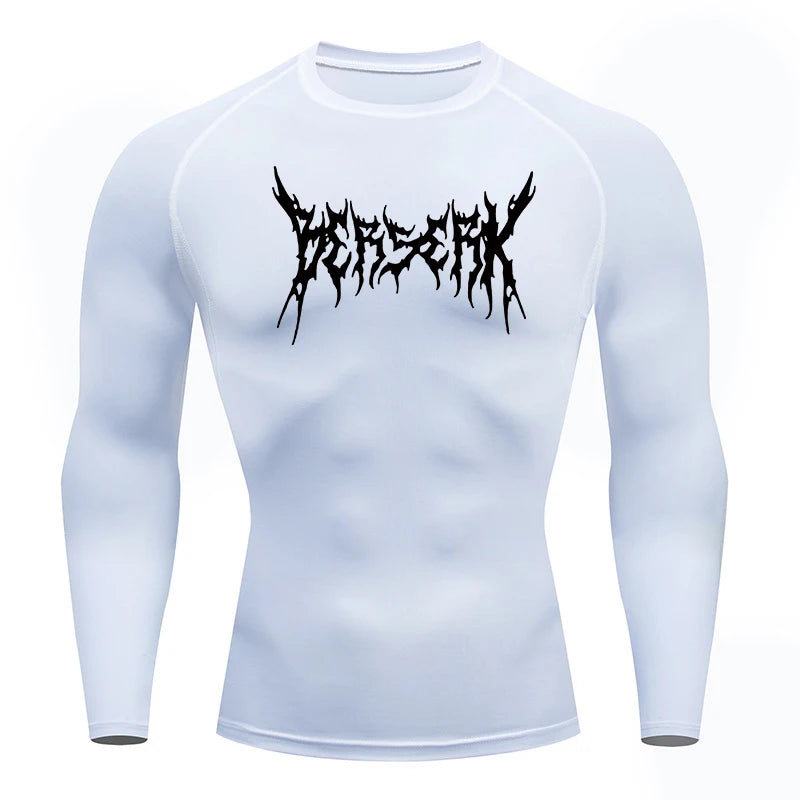 Men Rash Guard Shirt Compression