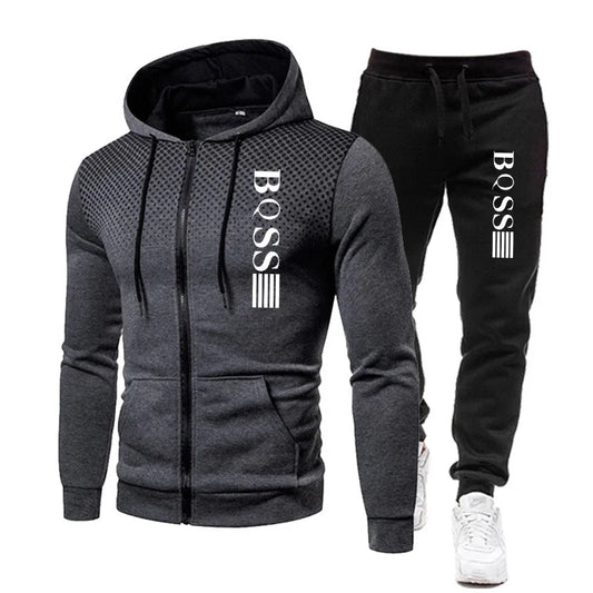 Men Tracksuit Hoodie Sweatpants Set