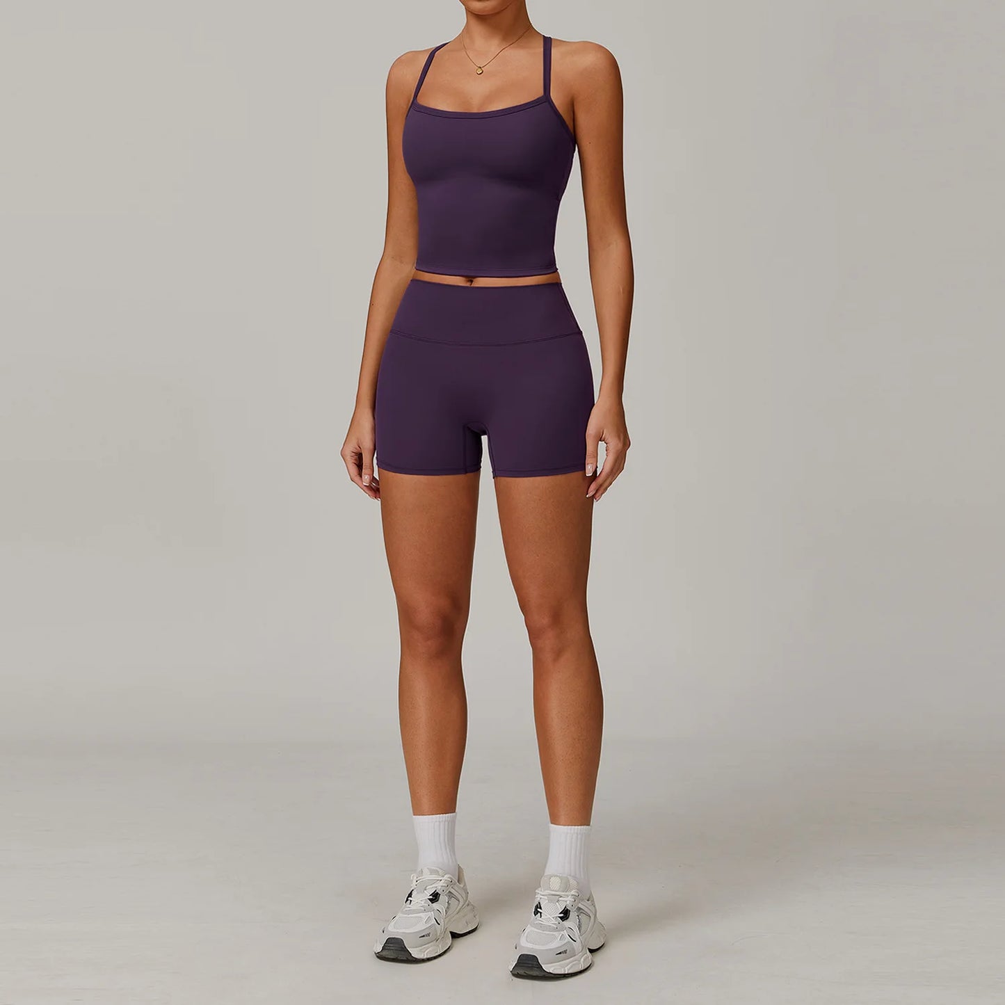 Women Yoga Set Crop Leggings