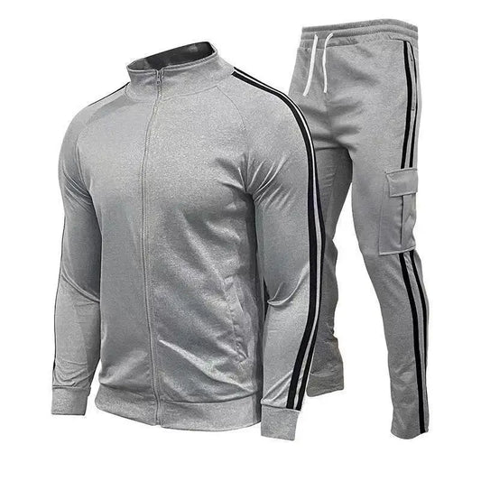 Men Workout Set Zipper Sweatshirt