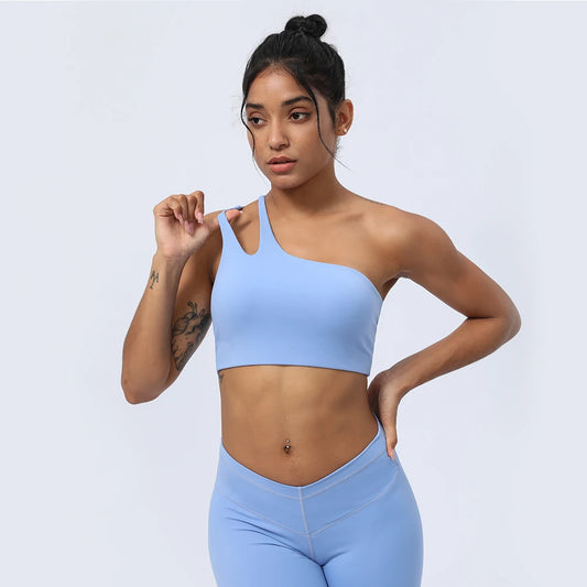 Women Sports Bra One Shoulder
