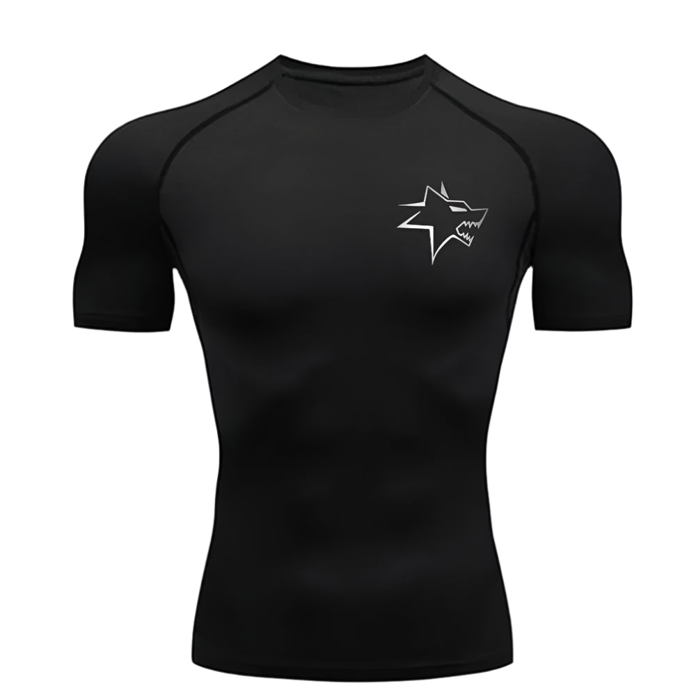 Men Training Shirt Compression Tights Set