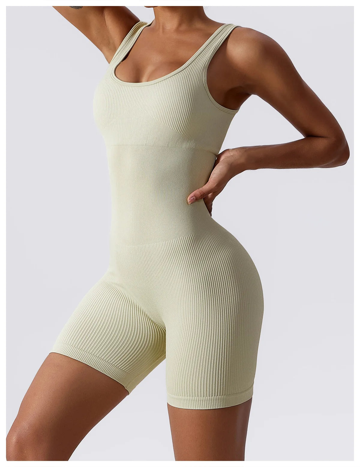 Women Jumpsuit Ribbed Yoga Tracksuit