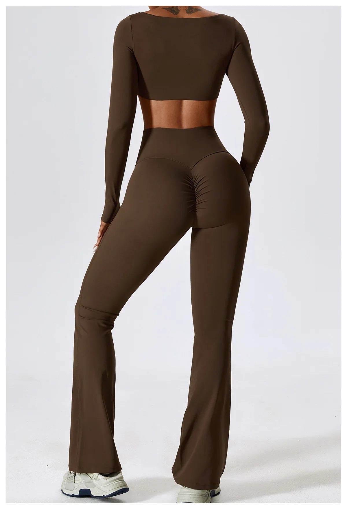 Women Tracksuit Yoga Set Crop Leggings