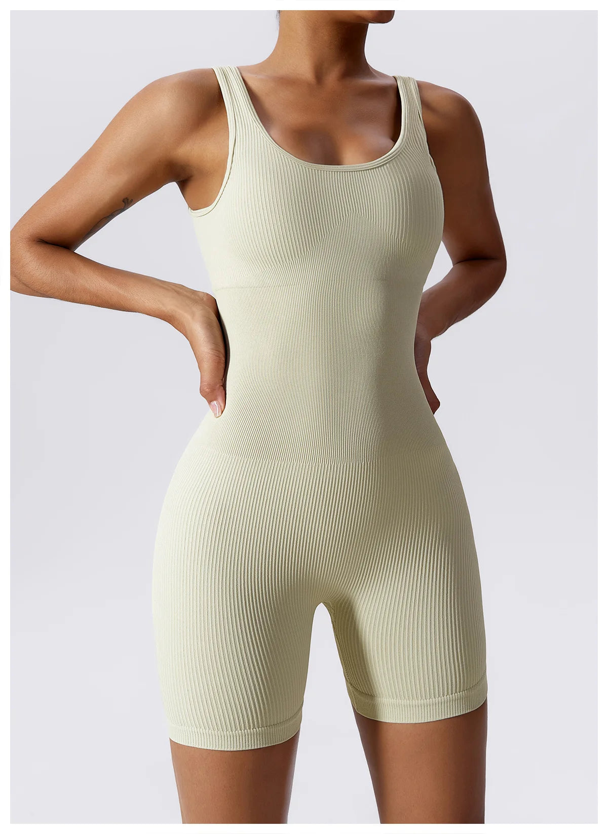 Women Jumpsuit Ribbed Yoga Tracksuit