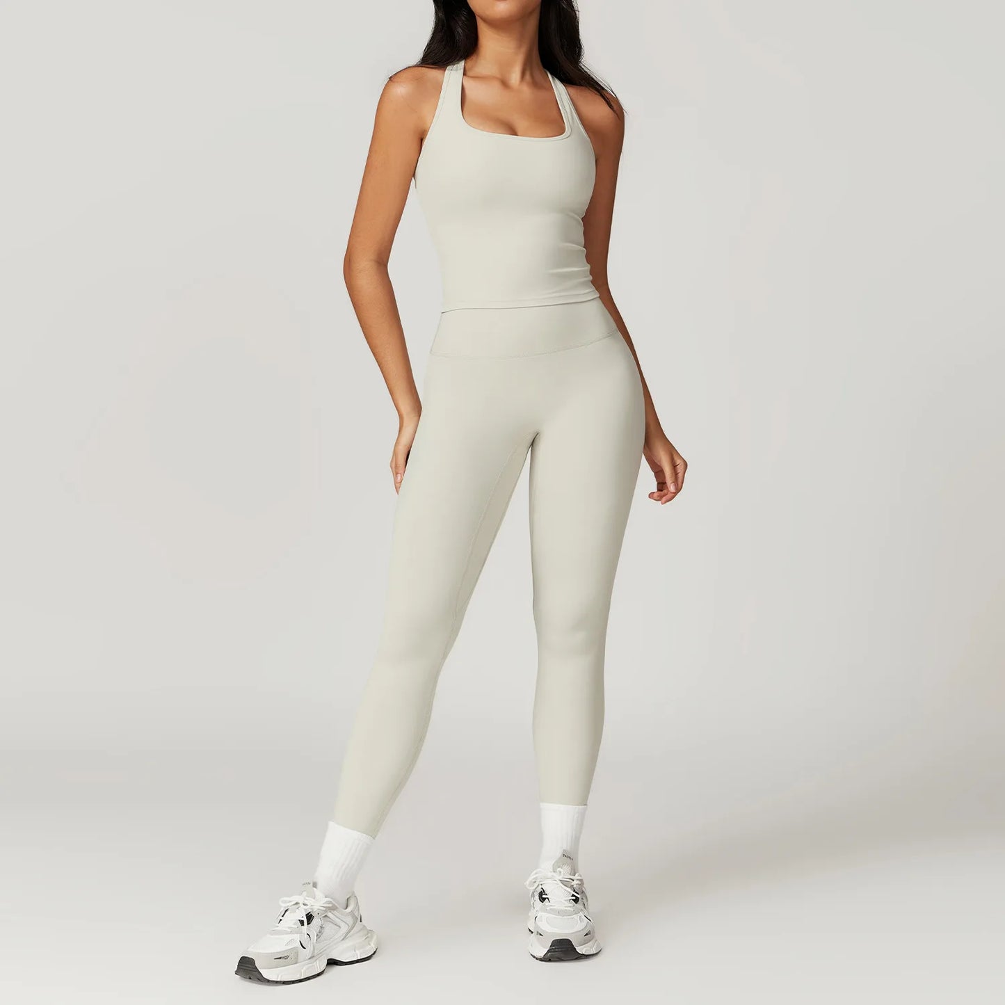 Women Yoga Set Leggings Skirt
