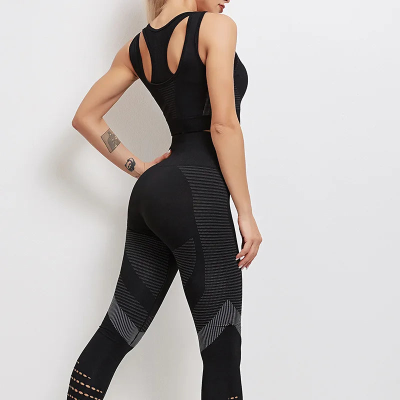 Women Yoga Set High Waist Leggings
