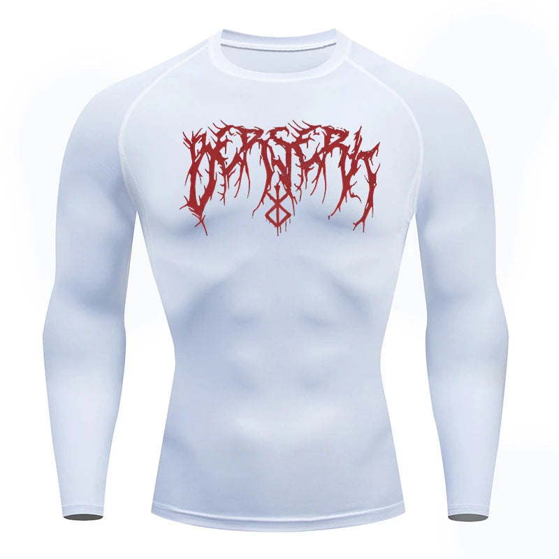 Men Rash Guard Shirt Compression