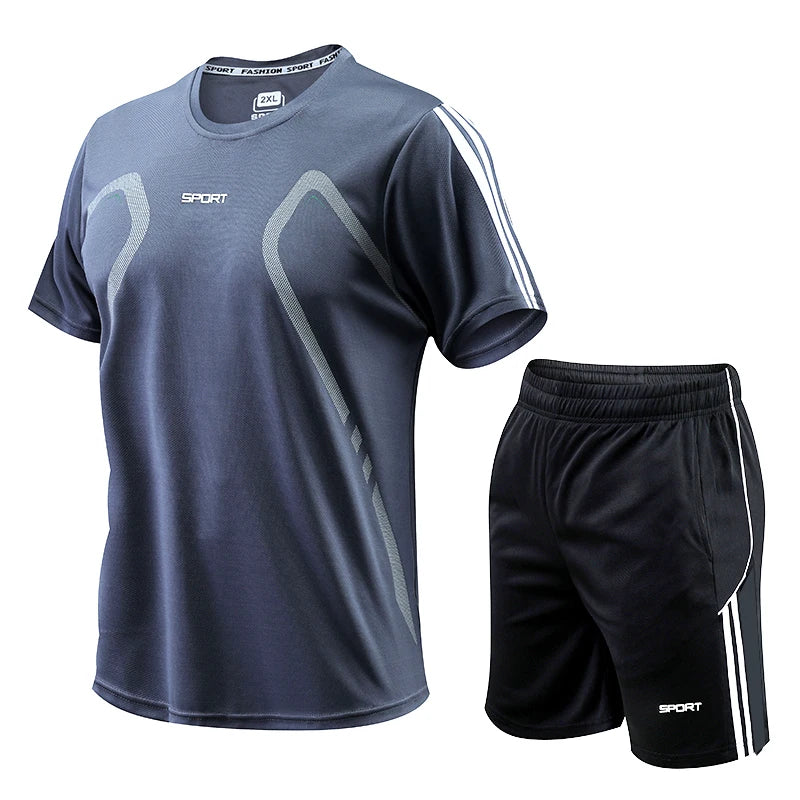 Men Sports Set Oversized Running