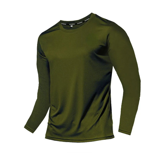 Men Summer Ice Silk Shirt Long Sleeve