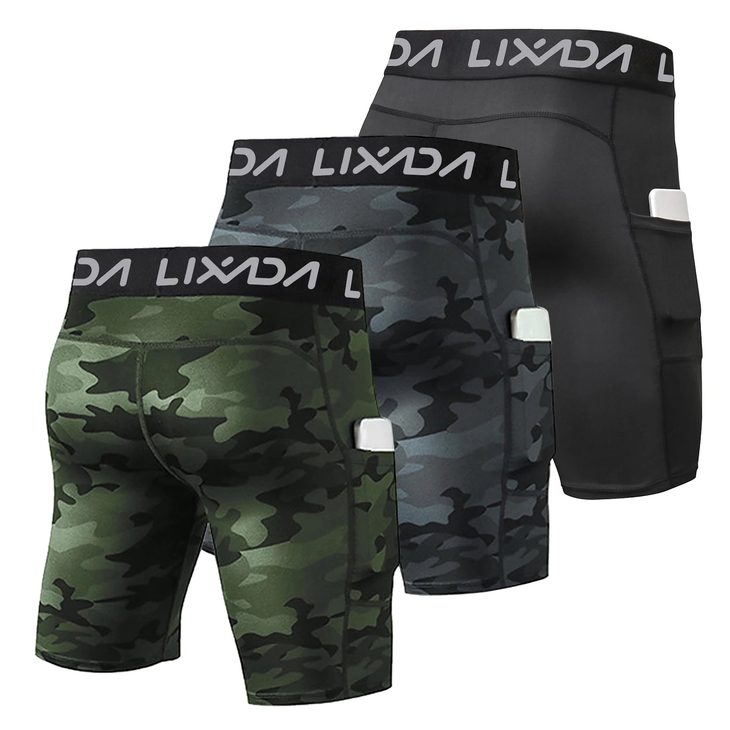 Men Sports Shorts Workout 3 Pack