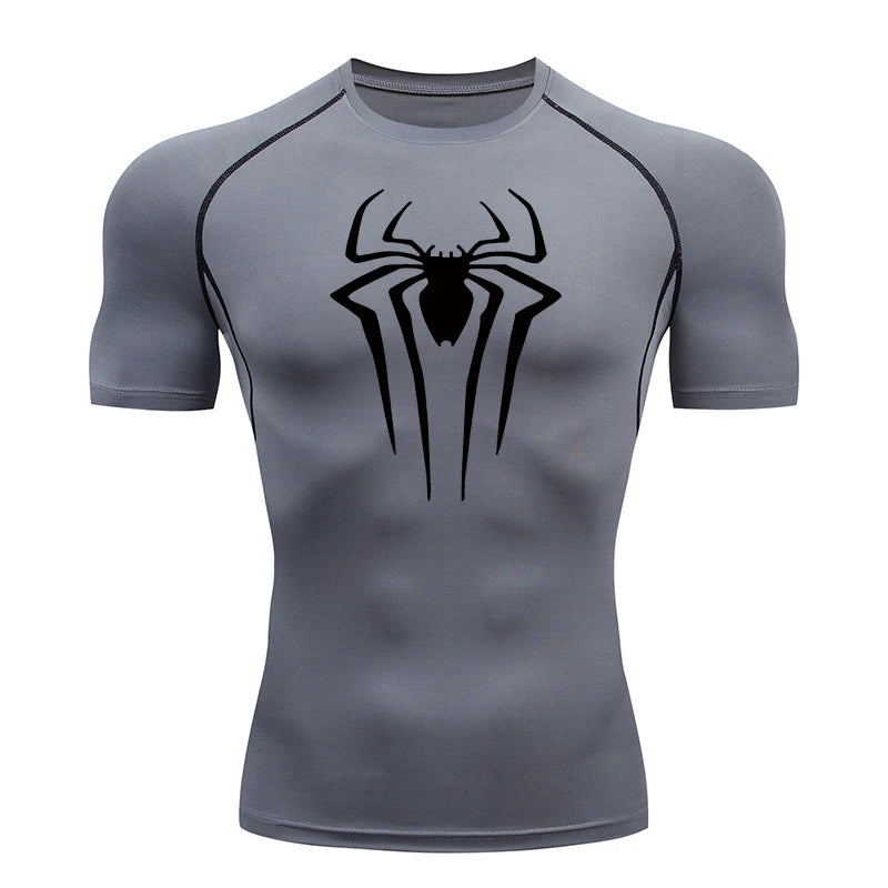 Men Rash Guard Shirt Short Sleeve