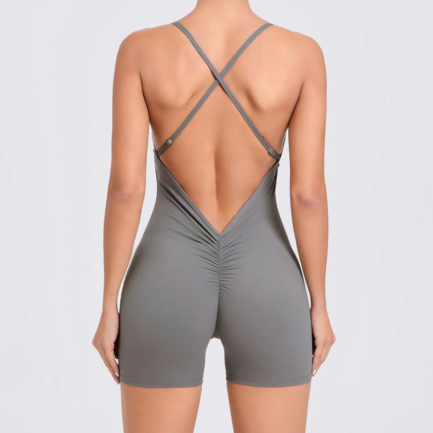 Women Yoga Set Shorts Jumpsuit