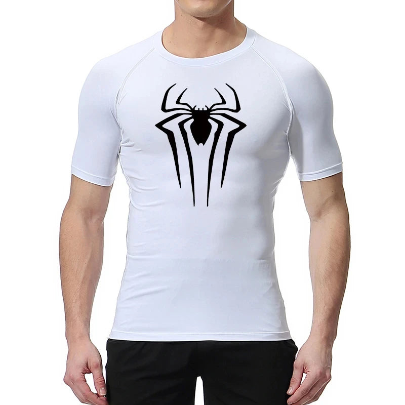 Men Rash Guard Shirt Short Sleeve