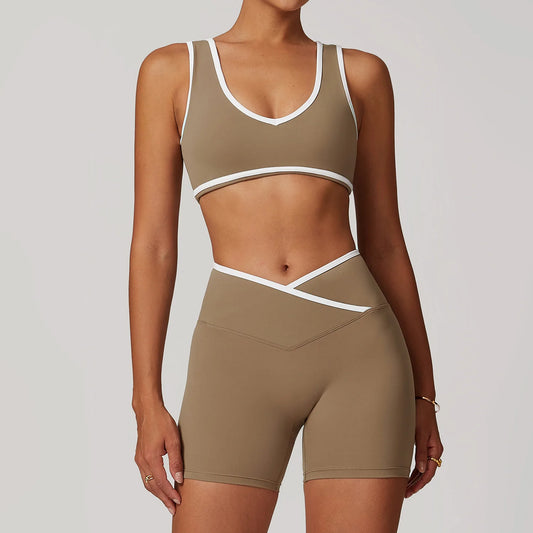 Women Yoga Set Tracksuit Vest Leggings