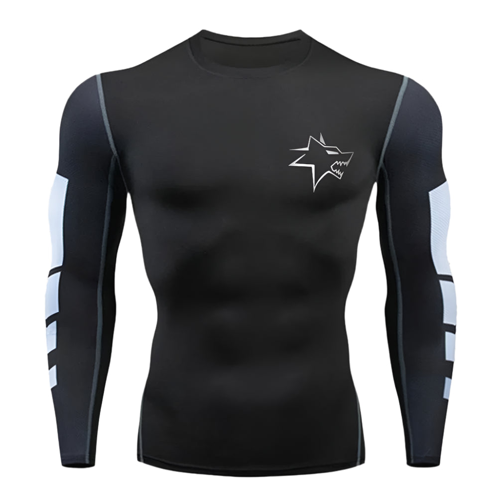 Men Training Shirt Compression Tights Set