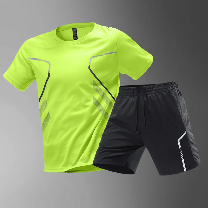 Men Sports Set Oversized Running