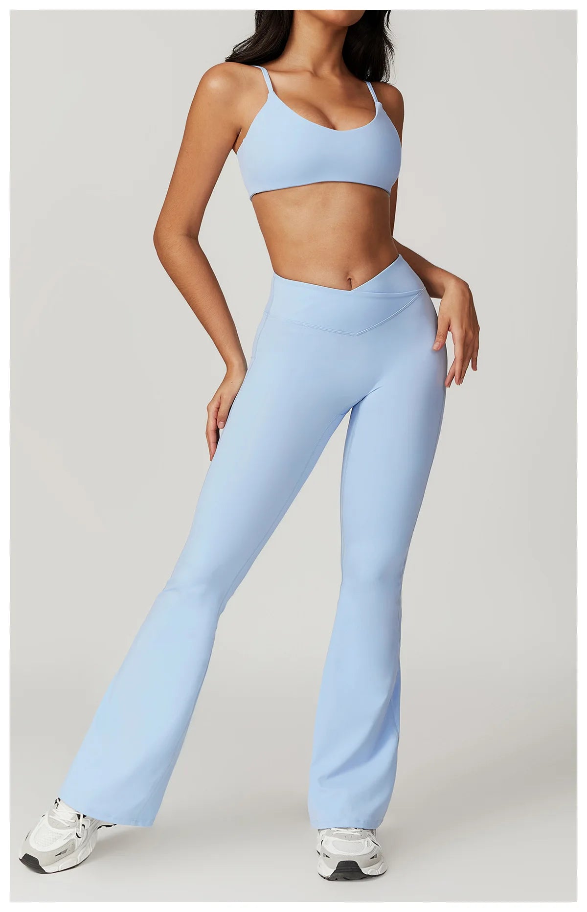 Women Yoga Set Crop Top Leggings
