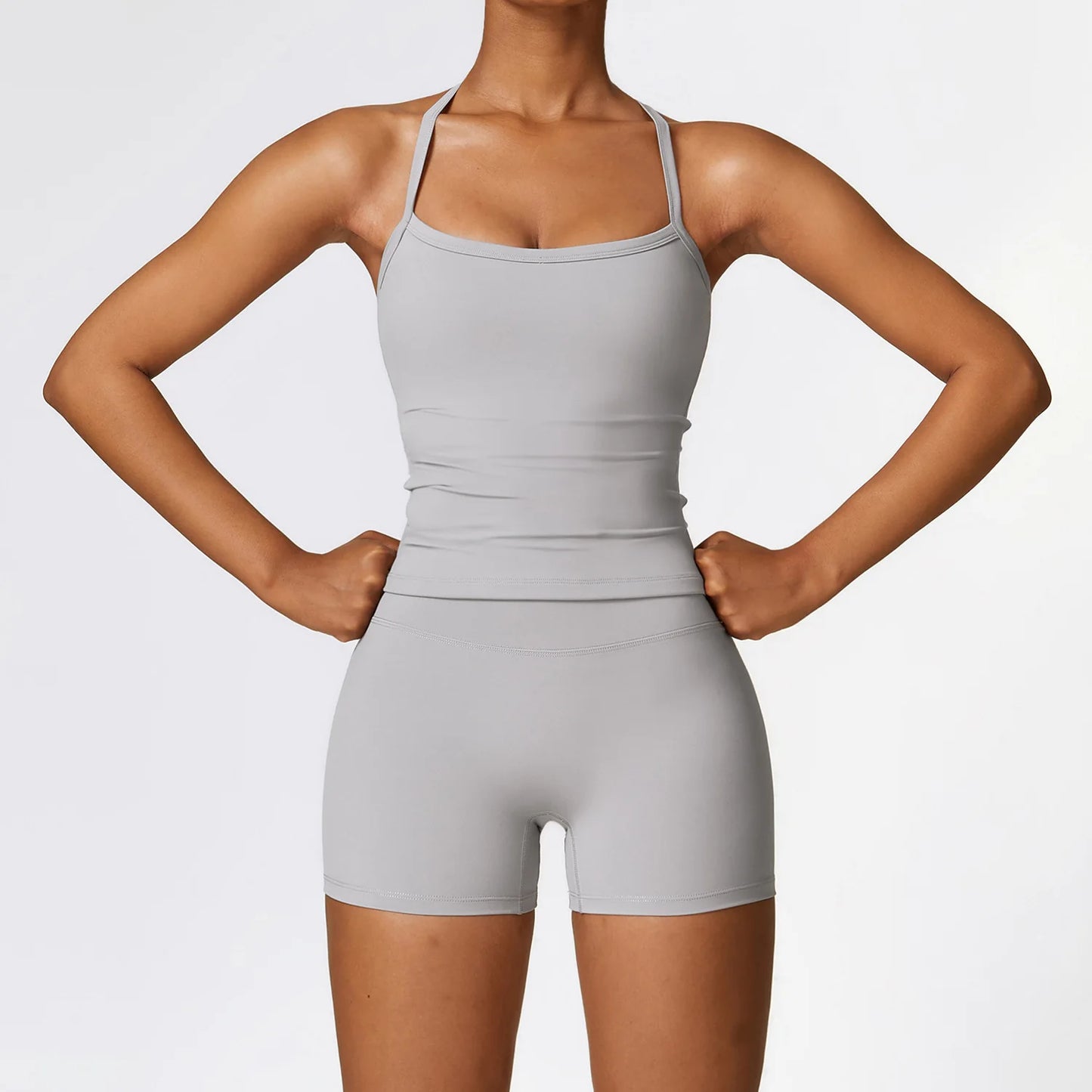 Women Yoga Set Crop Leggings