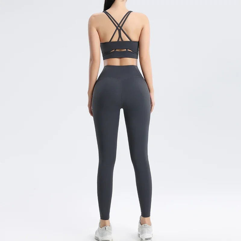Women Yoga Set Bra Pants