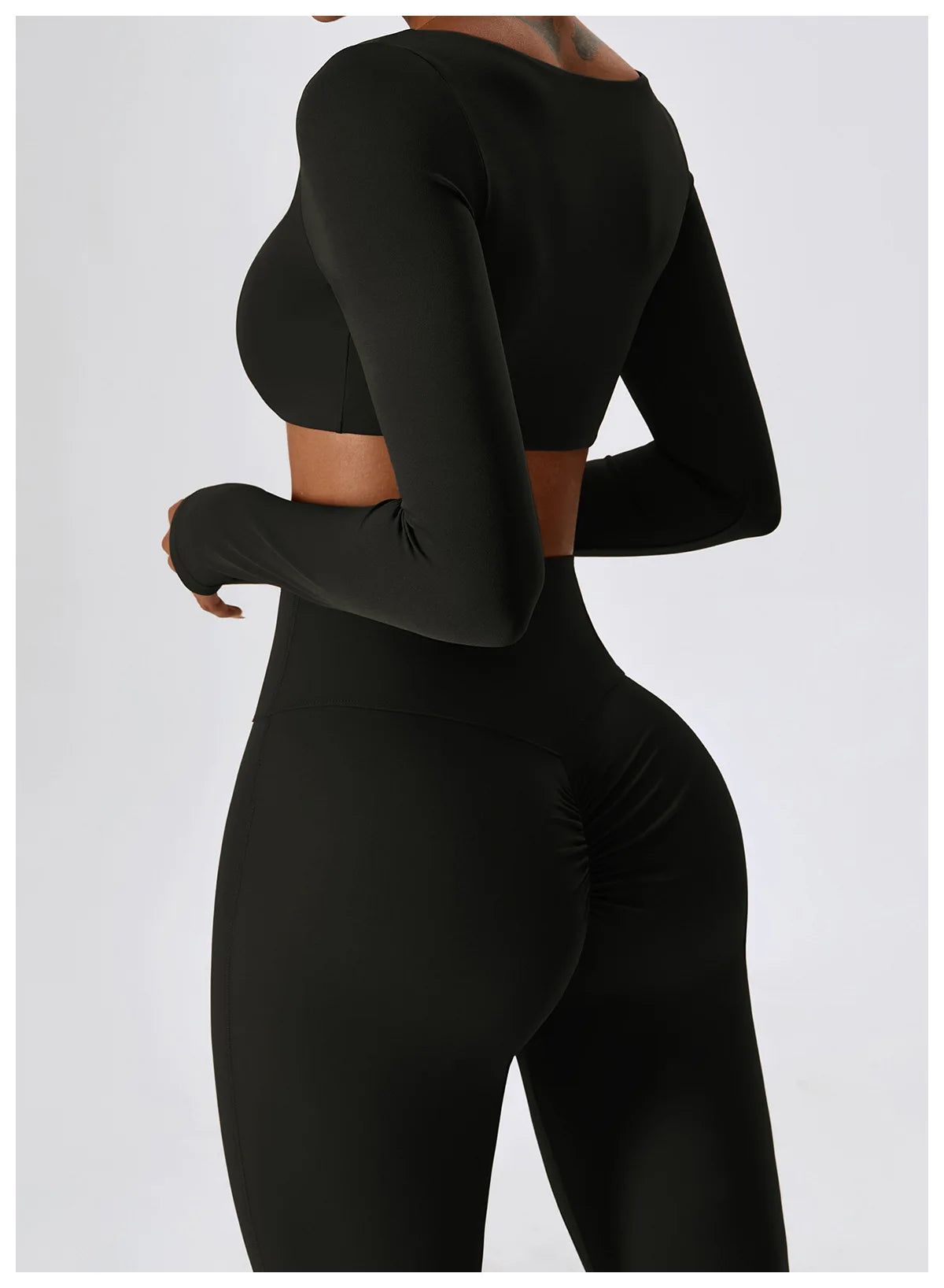 Women Tracksuit Yoga Set Crop Leggings