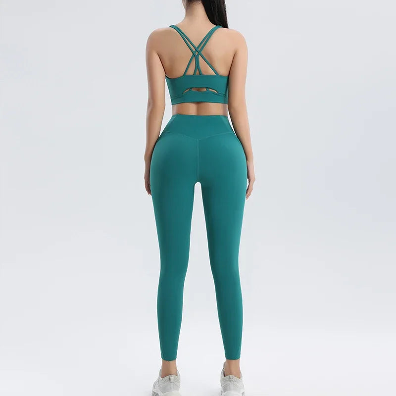 Women Yoga Set Bra Pants