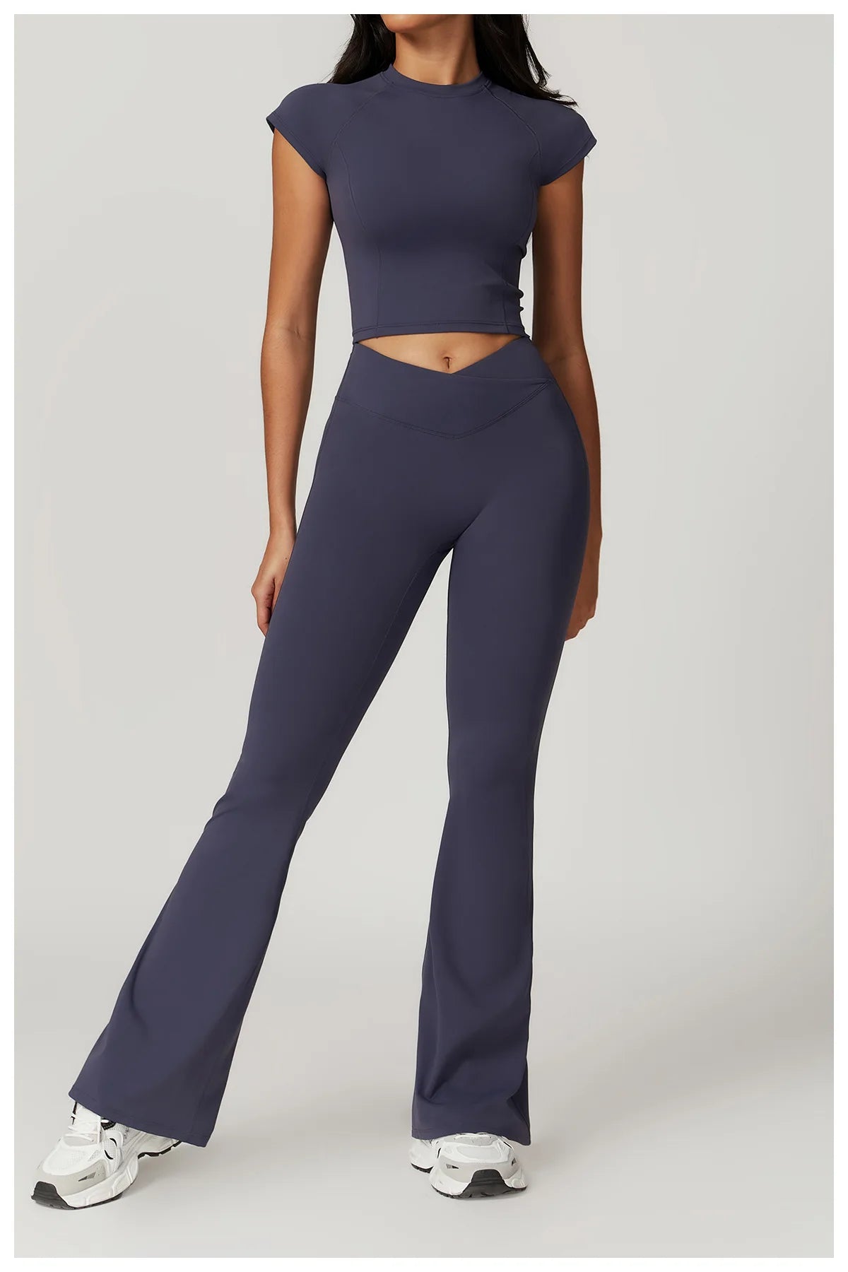 Women Yoga Set Crop Top Leggings