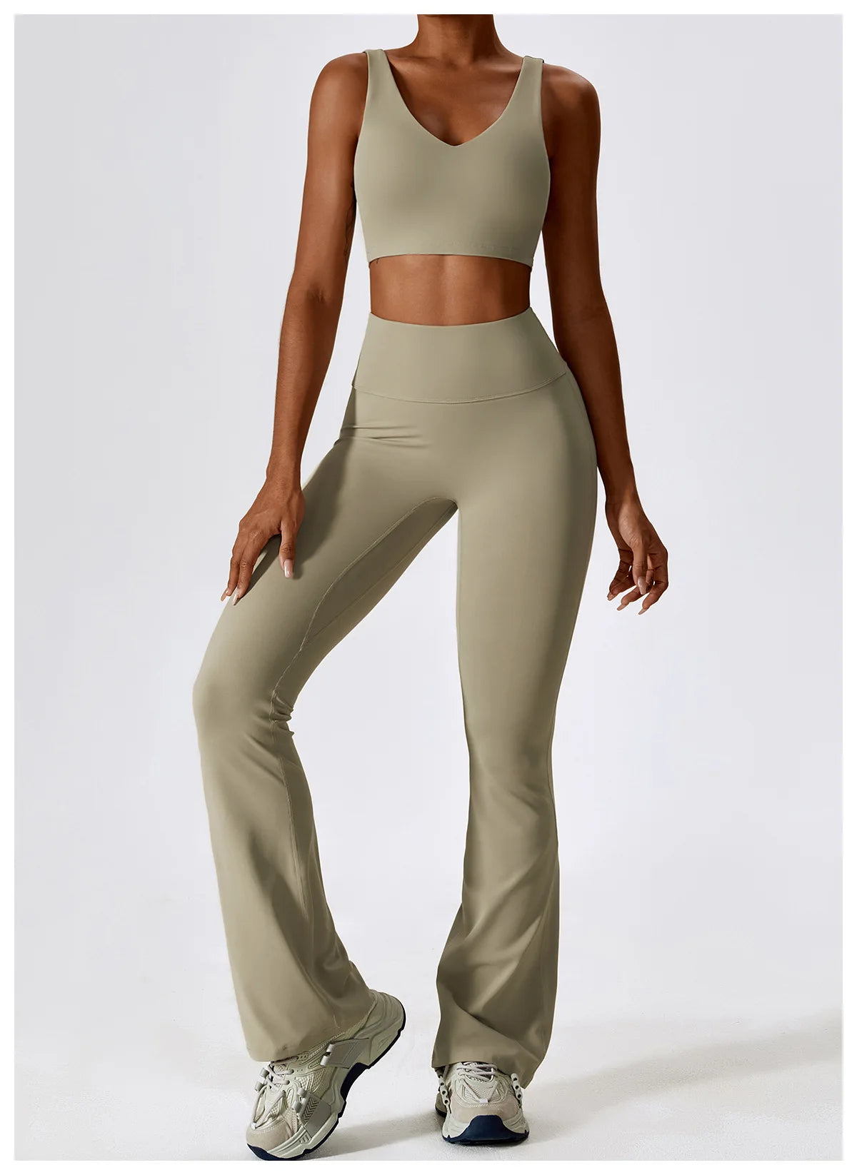 Women Tracksuit Yoga Set Crop Leggings
