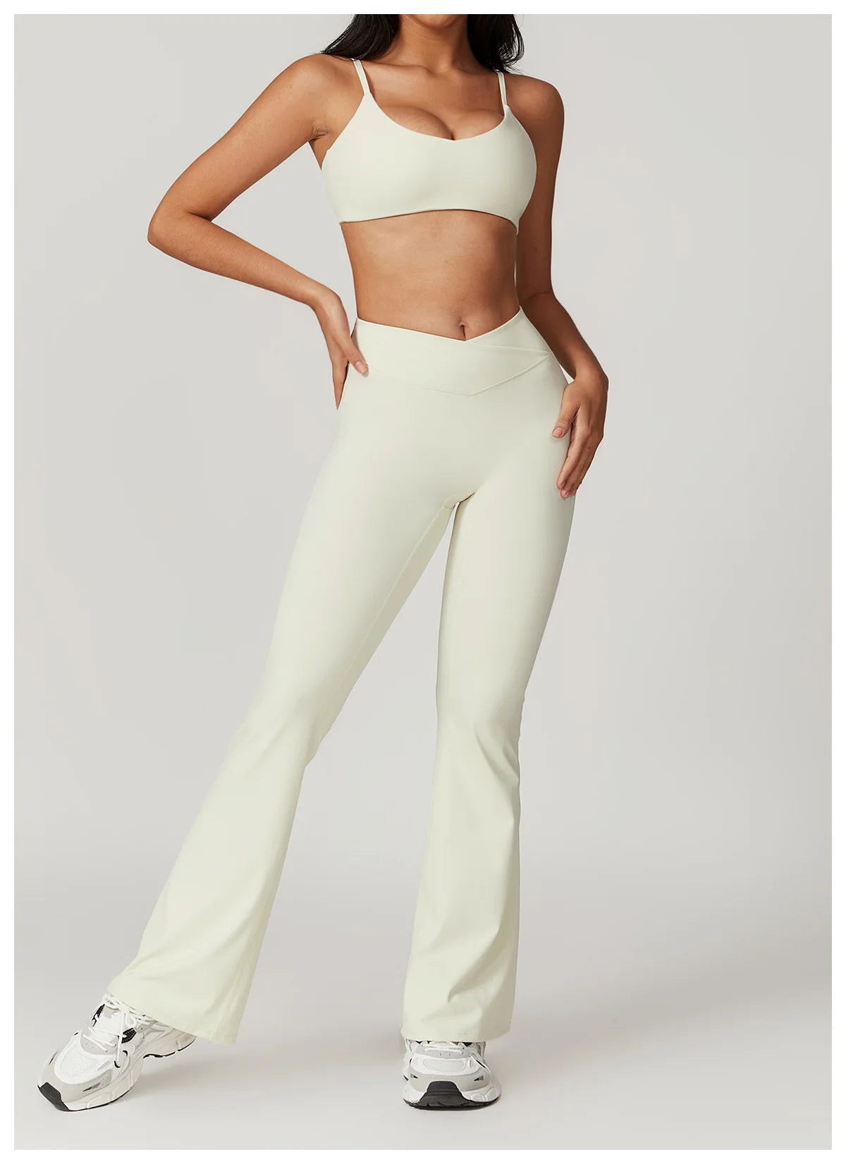 Women Yoga Set Crop Top Leggings