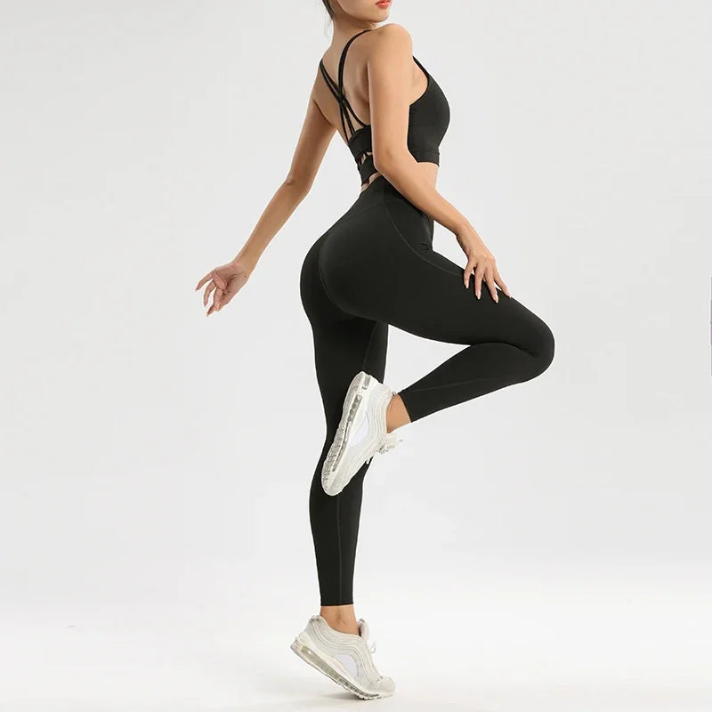 Women Yoga Set Bra Pants