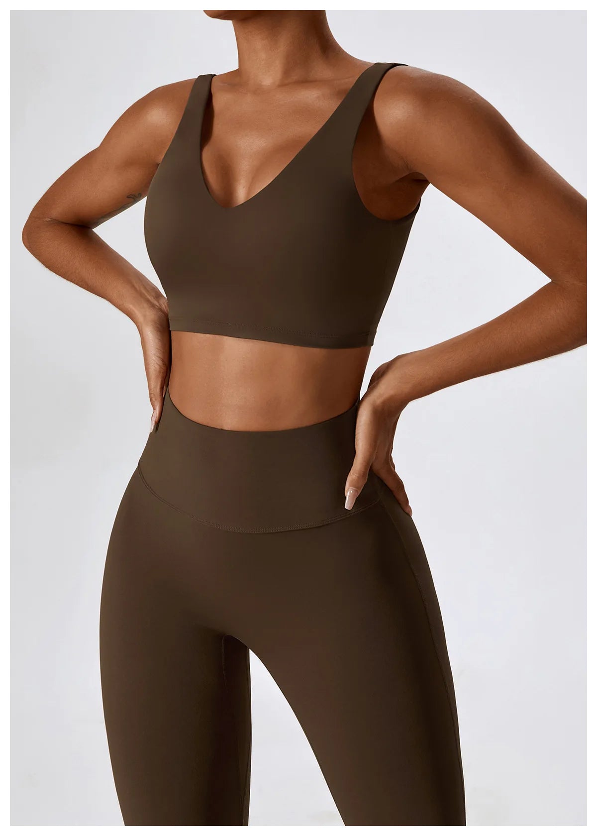 Women Tracksuit Yoga Set Crop Leggings